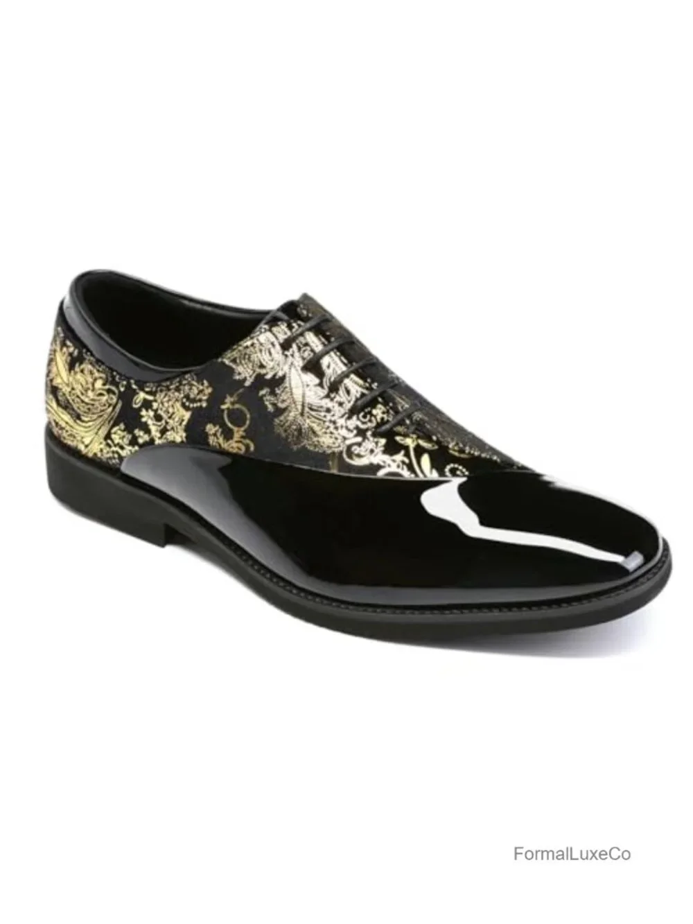 Mens Classic Formal Oxford Lace-up Patent Velvet Dress Shoes Wedding Suit Tuxedo